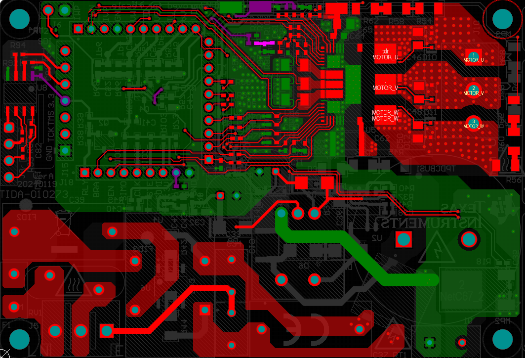  TIDA-010273 DRV7308 PCB Trace and Copper Pour Routing