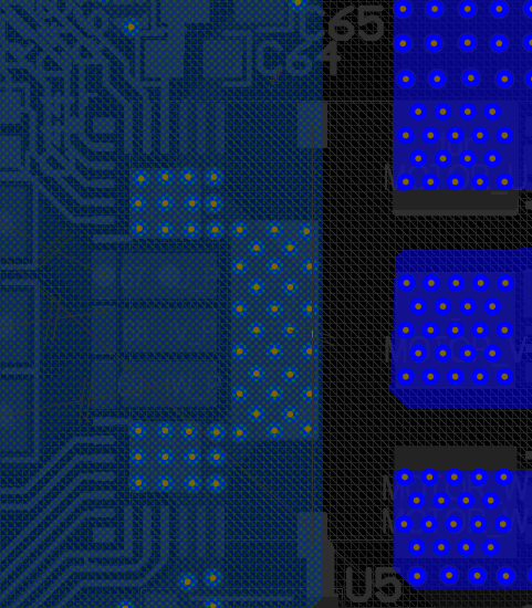  TIDA-010273 Thermal Vias Under DRV7308 Pad