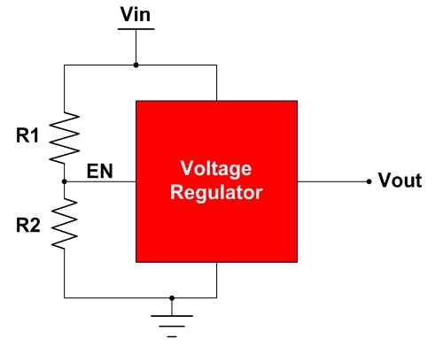 ADC083000 ADS5463 Using a Resistor Divider to
                    Disable a Voltage Regulator GUID-B3DDECE7-F580-4303-BAD3-471203686F13-low.jpg