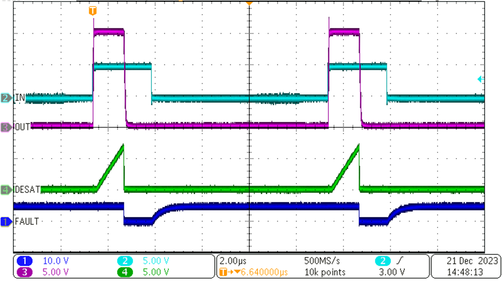 UCC57108 UCC57108B-Q1 的 DESAT 和故障功能